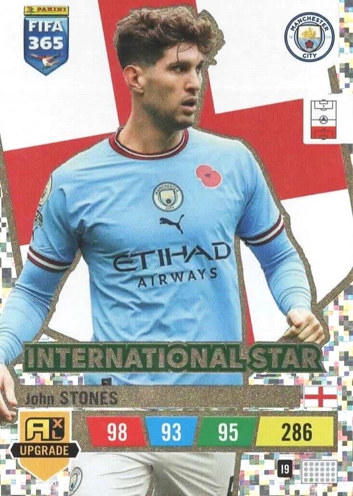 John Stones 2023 Panini Adrenalyn XL FIFA 365 Upgrade