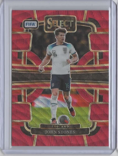 John Stones 2023 Panini Select Red Wave Refractor /149