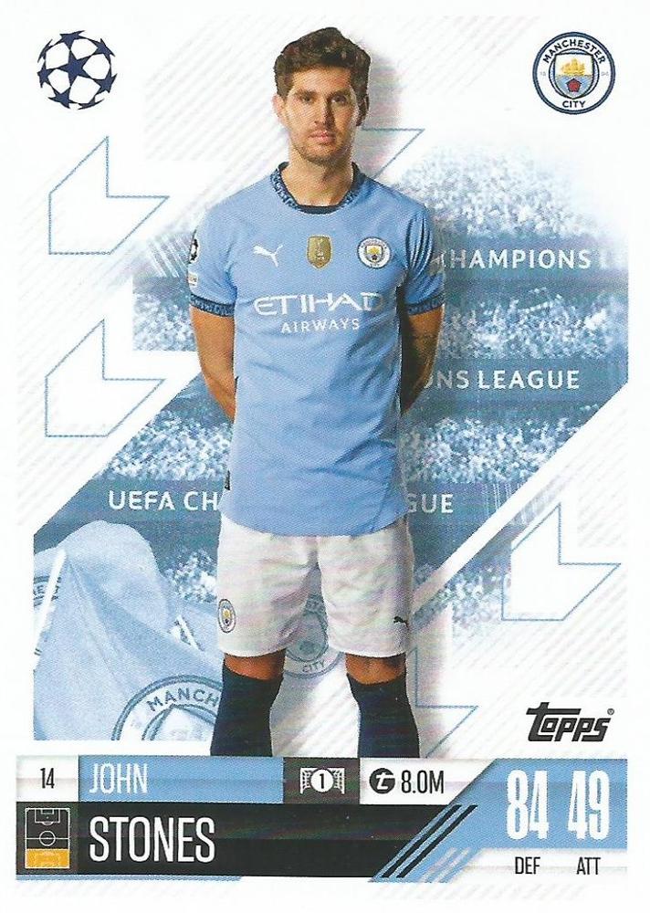 John Stones 2024 Topps Match Attax UEFA Club Competitions