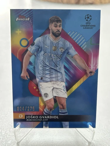 Joško Gvardiol 2024 Topps Finest UCL Blue Refractor 134/275