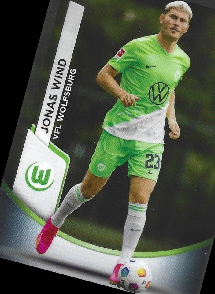 Jonas Wind 2023 Topps Chrome Bundesliga