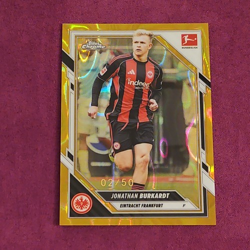 Jonathan Burkardt 2025 Topps Chrome Bundesliga Gold Refractor /50