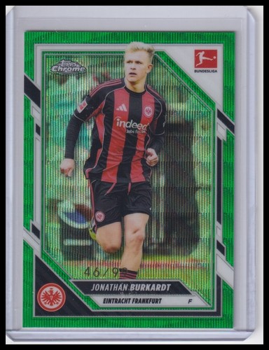 Jonathan Burkardt 2025 Topps Chrome Green Refractor /99