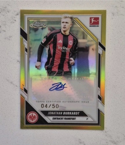 Jonathan Burkardt 2025 Panini Merlin Chrome Gold /50