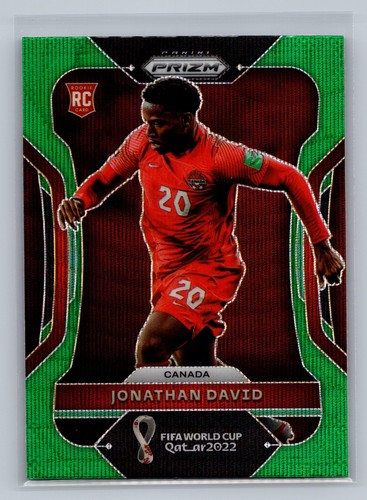 Jonathan David 2022 Panini Prizm FIFA World Cup Green Wave
