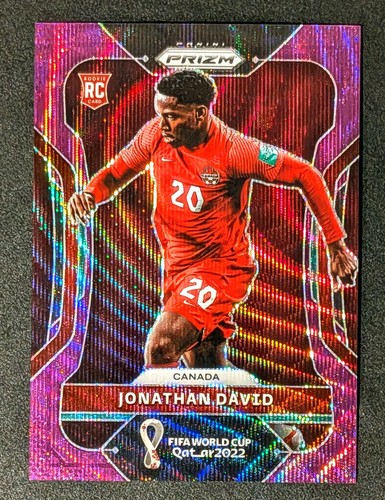 Jonathan David 2022 Panini Prizm World Cup Purple Wave Prizm /99