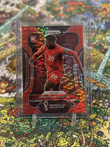 Jonathan David 2022 Panini Prizm World Cup Red Mojo Prizm /99