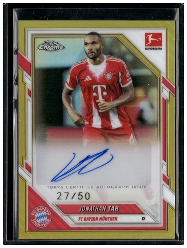 Jonathan Tah 2025 Topps Chrome Gold /50