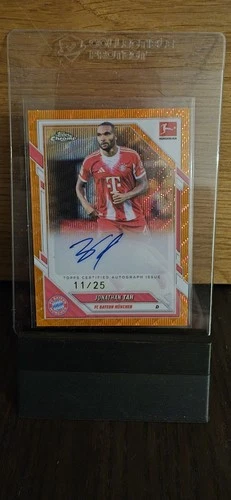 Jonathan Tah 2025 Topps Chrome Orange Wave /25