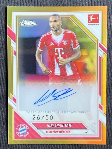 Jonathan Tah 2025 Topps Cromo Bundesliga Oro Rifrattore /50