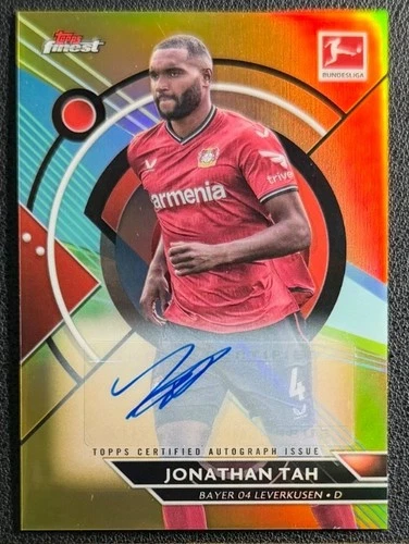 Jonathan Tah 2022 Topps Finest Orange Refractor /25