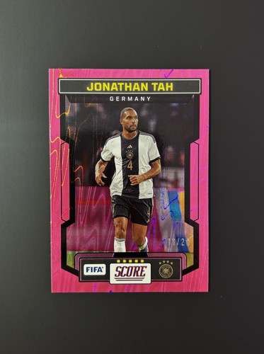 Jonathan Tah 2023 Panini Score FIFA Pink Swirl /20
