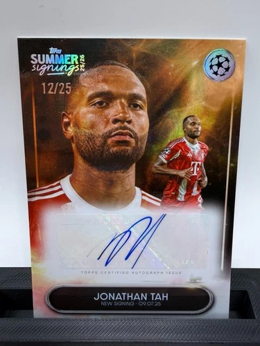 Jonathan Tah 2025 Topps Summer Signings /25