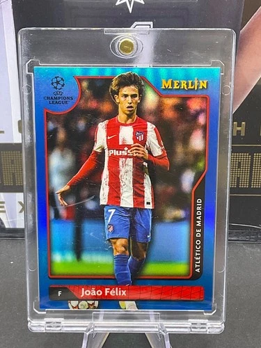 João Félix 2022 Topps Merlin Chrome UEFA Blue Refractor /75