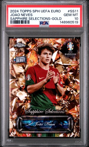 João Neves 2024 Topps Cromo Zafiro UEFA Euro Sapphire /50