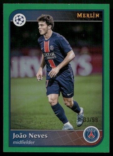 João Neves 2025 Topps Merlin Chrome Green /99