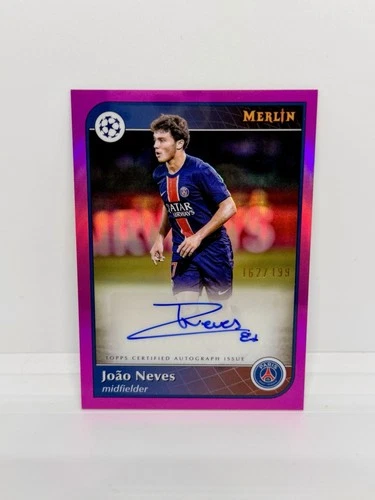 João Neves 2024 Topps Merlin Chrome Rosa Refractor /199