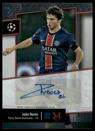 João Neves 2024 Topps Museum Collezione UEFA Rubino /25