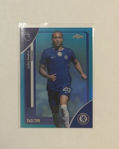 João Pedro 2026 Topps Chrome Blue Refractor /299