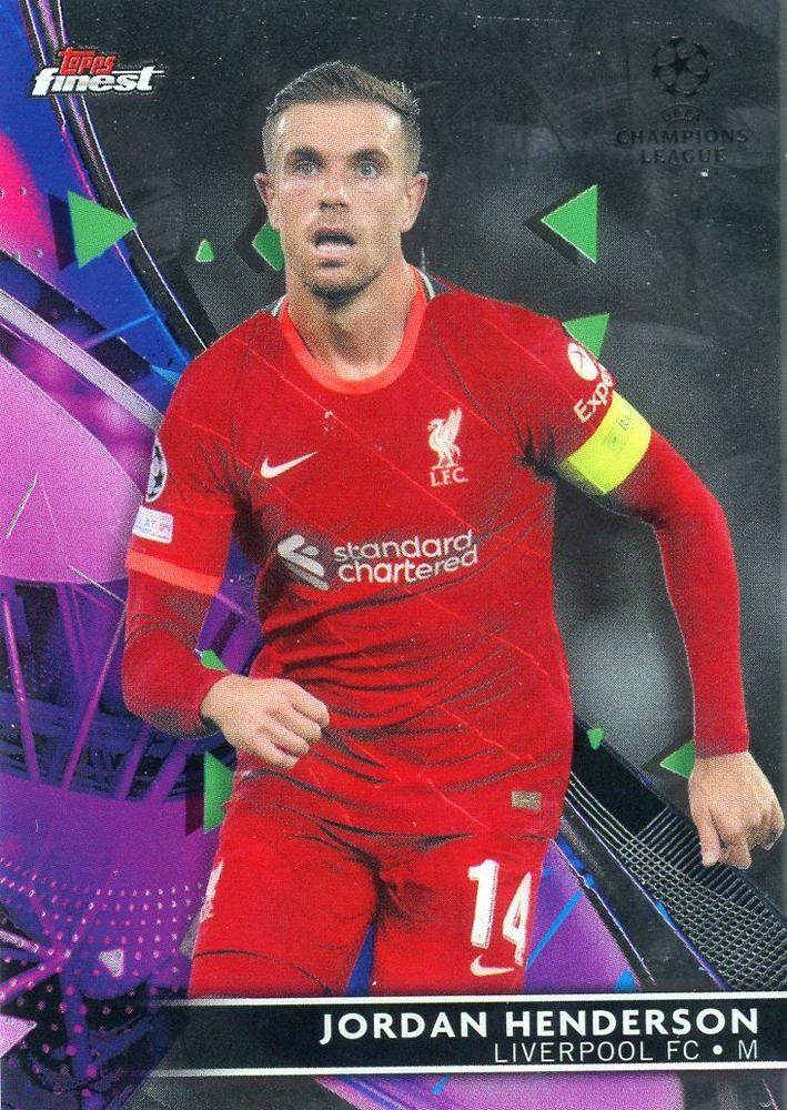 Jordan Henderson 2021 Topps Finest UEFA 22