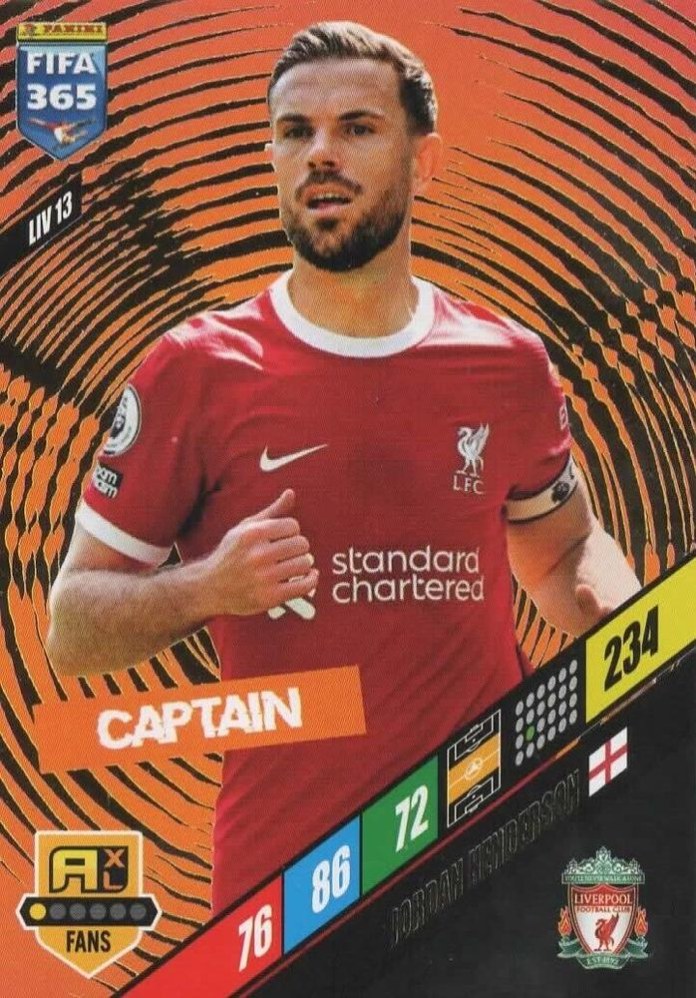 Jordan Henderson 2024 Panini Adrenalyn XL FIFA 365
