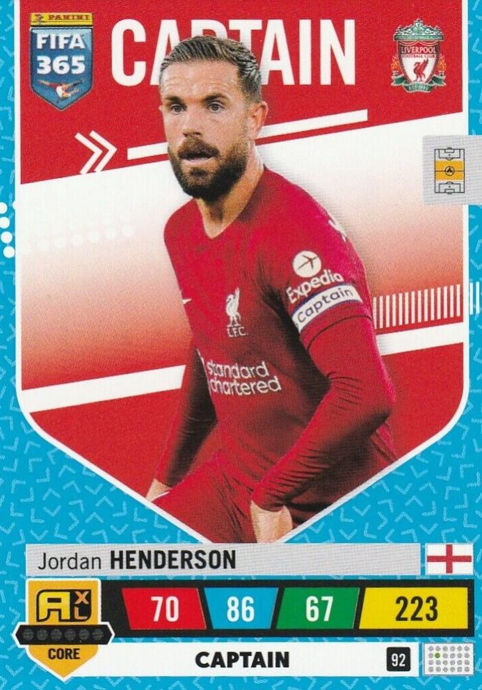 Jordan Henderson 2023 Panini Adrenalyn XL FIFA 365