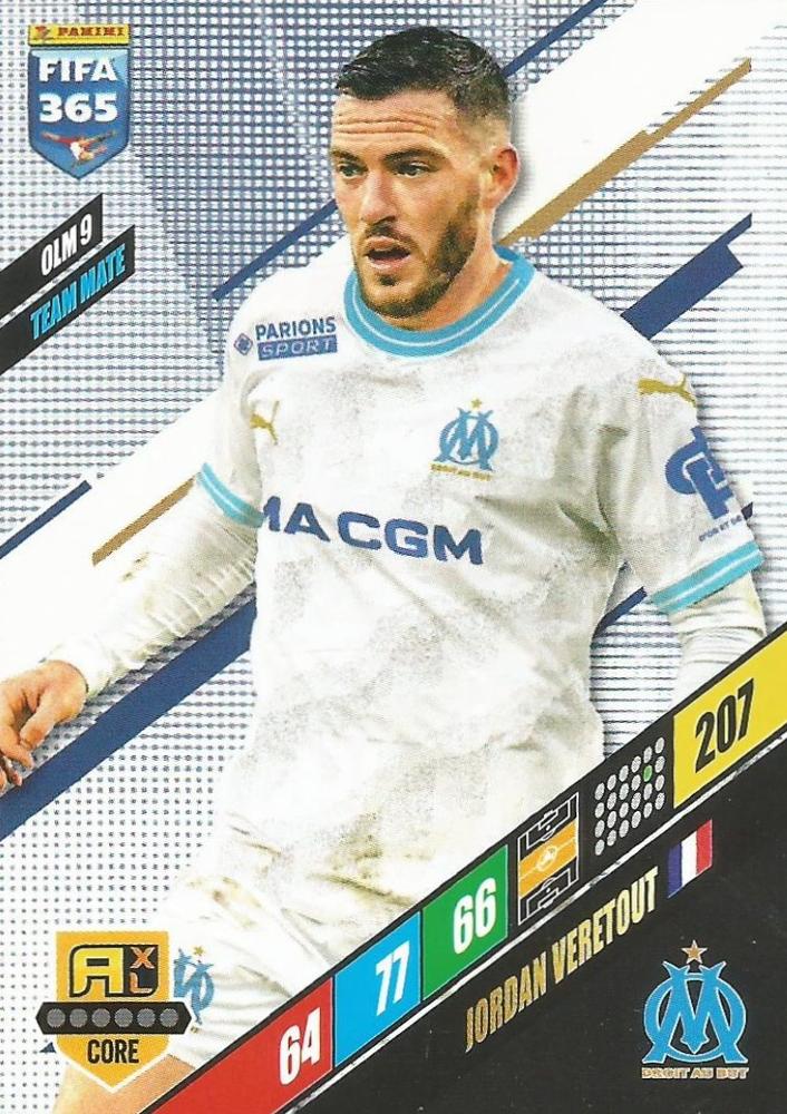 Jordan Veretout 2024 Panini Adrenalyn XL FIFA 365