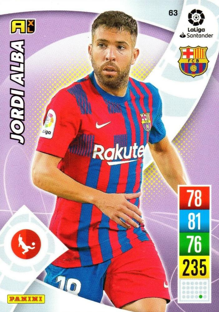 Jordi Alba 2021 Panini Adrenalyn XL La Liga