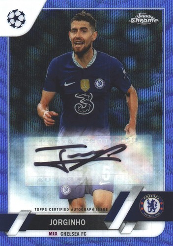 Jorginho 2022 Topps Chrome Blue Wave /75