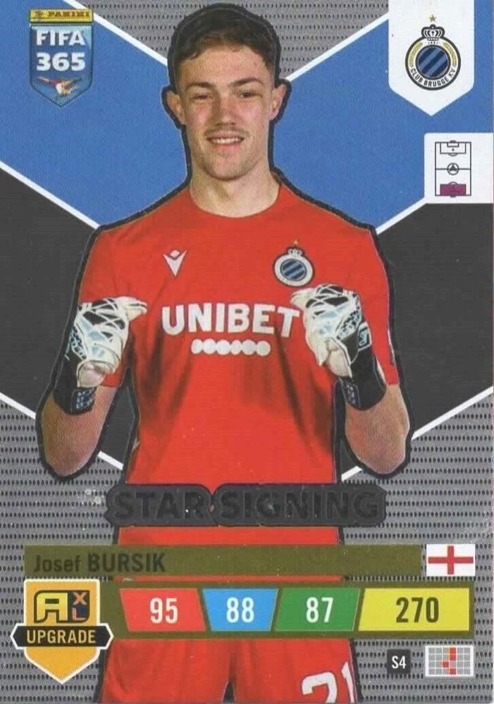 Josef Bursik 2023 Panini Adrenalyn XL FIFA 365 Upgrade