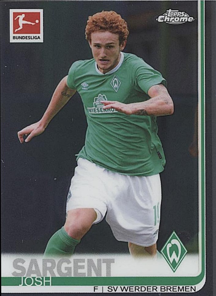Josh Sargent 2019 Topps Chrome Bundesliga 27