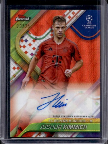 Joshua Kimmich 2024 Topps Finest Orange RayWave Refractor /25