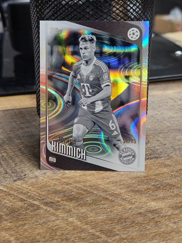 Joshua Kimmich 2025 Topps UEFA Gotas de lluvia blanco y negro /75