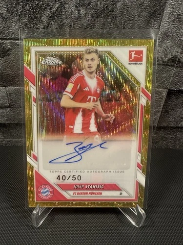 Josip Stanisic 2025 Topps Chrome Bundesliga Gold /50