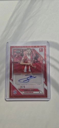Josip Stanisic 2025 Topps Chrome Bundesliga Red /5