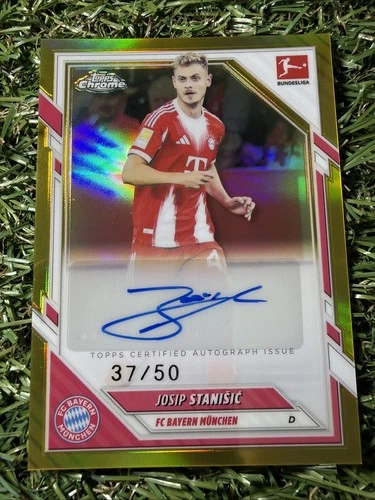 Josip Stanisic 2025 Topps Chrome Bundesliga True Gold /50
