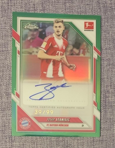 Josip Stanisic 2025 Topps Chrome Green /99