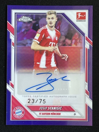Josip Stanisic 2025 Topps Chrome Purple Refractor /75
