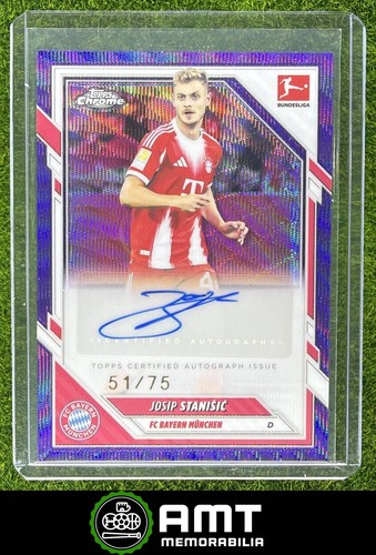 Josip Stanisic 2025 Topps Chrome Purple Wave /75