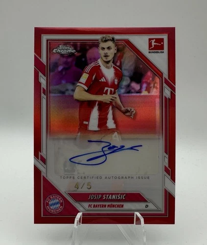 Josip Stanisic 2025 Topps Chrome Red 4/5