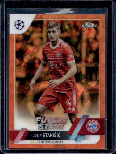 Josip Stanisic 2022 Topps Chrome Sapphire Orange Refractor /50