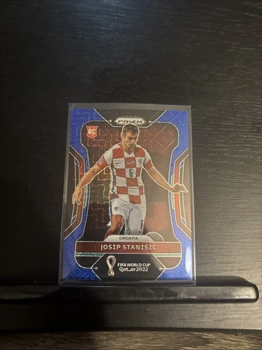 Josip Stanisic 2022 Panini Prizm World Cup Blue Mojo Prizm /75