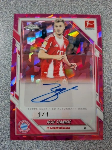 Josip Stanisic 2025 Panini Sapphire Edition Padparadscha 1/1