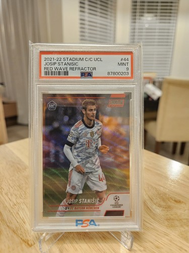 Josip Stanisic 2021 Topps Stadium Club Chrome Red Wave /5