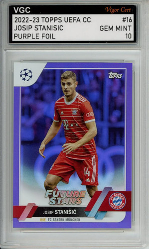 Josip Stanisic 2022 Topps UEFA Champions League Purple Foil /75