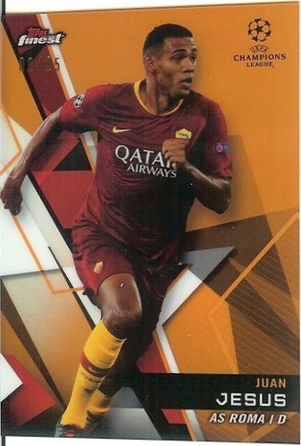 Juan Jesus 2018 Topps Finest UEFA Champions League Orange Refractor /25