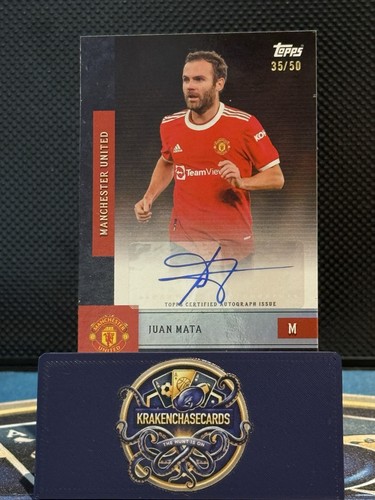 Juan Mata 2025 Topps Manchester United Team Set Gold Rainbow Foil /50