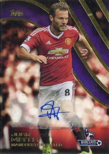 Juan Mata 2015 Topps Premier Purple /99