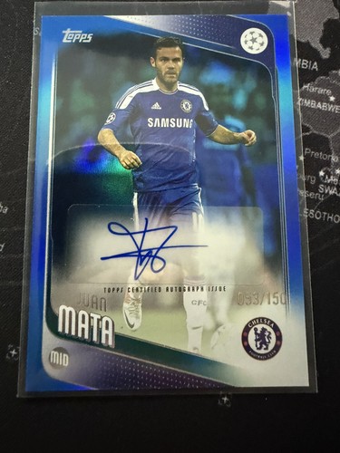 Juan Mata 2025 Topps UEFA UCC Club Competition Blue Foil /150