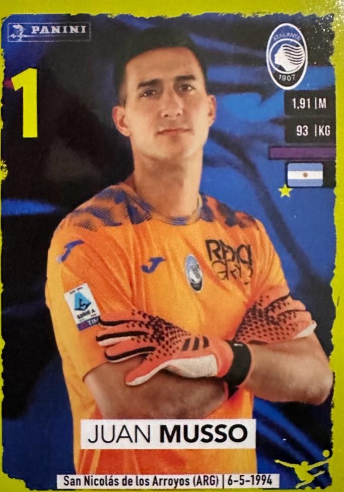 Juan Musso 2023 Panini Calciatori Stickers